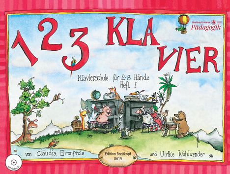 Claudia Ehrenpreis: 1 2 3 Klavier Heft 1 mit CD, Noten