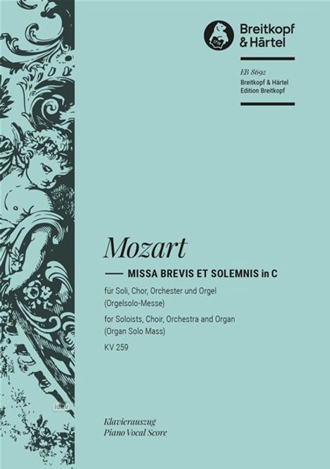 Missa brevis C-Dur KV 259, Klavierauszug, Noten