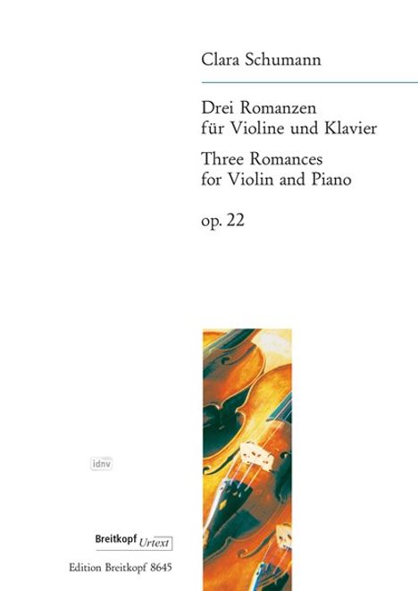 Clara Schumann: Drei Romanzen op. 22, Noten