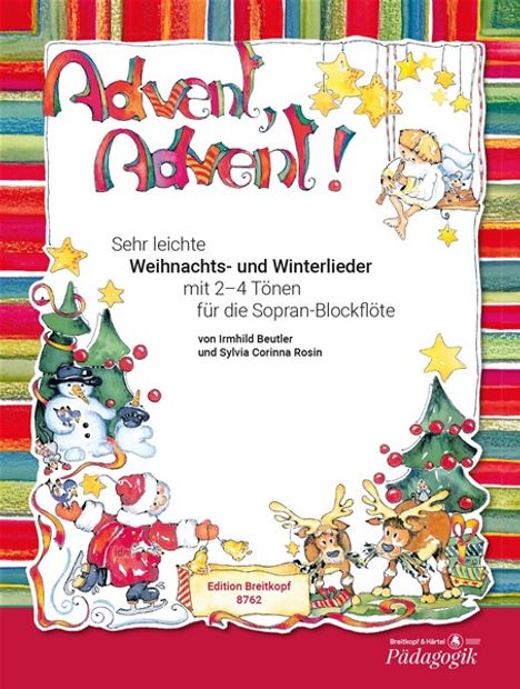 Advent, Advent!, für Sopran-Blockflöte, mit Alt-Blockflöte und/oder Klavier (Gitarre), Noten