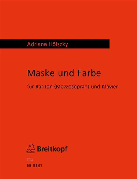 Adriana Hölszky: Maske und Farbe, Noten