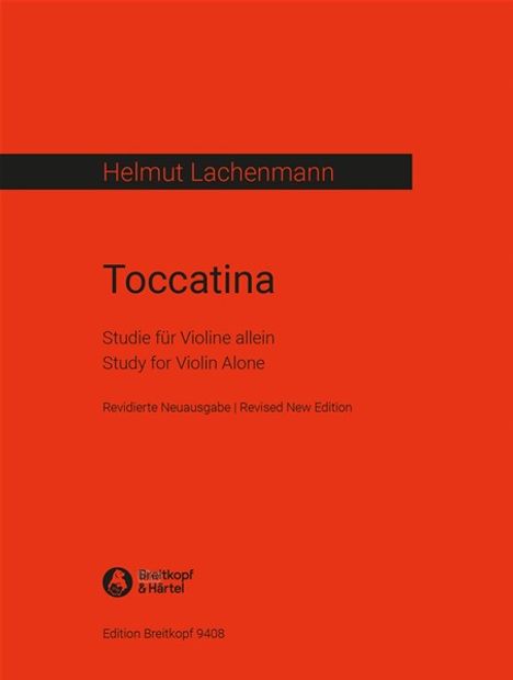Helmut Lachenmann: Toccatina (1986), Noten