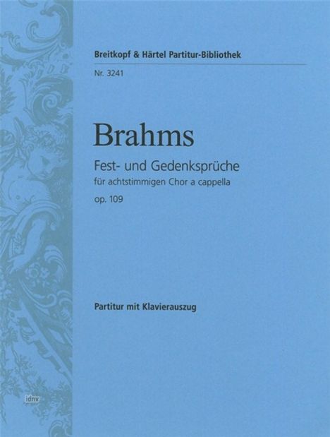 Johannes Brahms: Brahms,J.           :Fest-und...109 /CP /GEMCH /BR, Noten