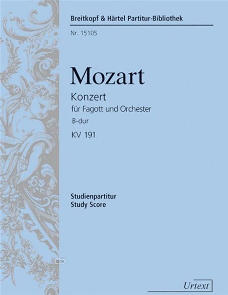 Wolfgang Amadeus Mozart: Konzert für Fagott und Orchest, Noten