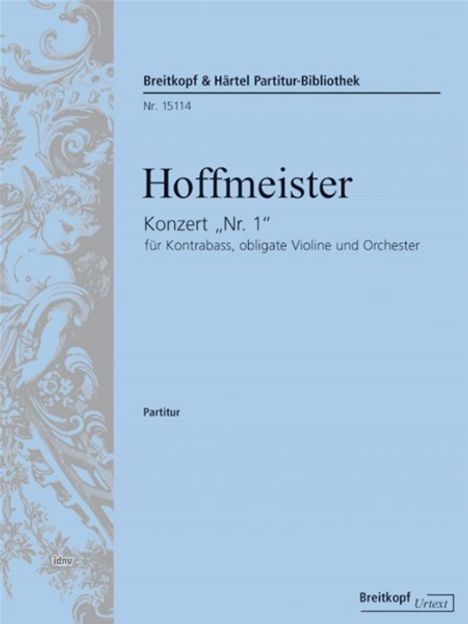 Franz Anton Hoffmeister: Konzert für Kontrabass, obliga, Noten