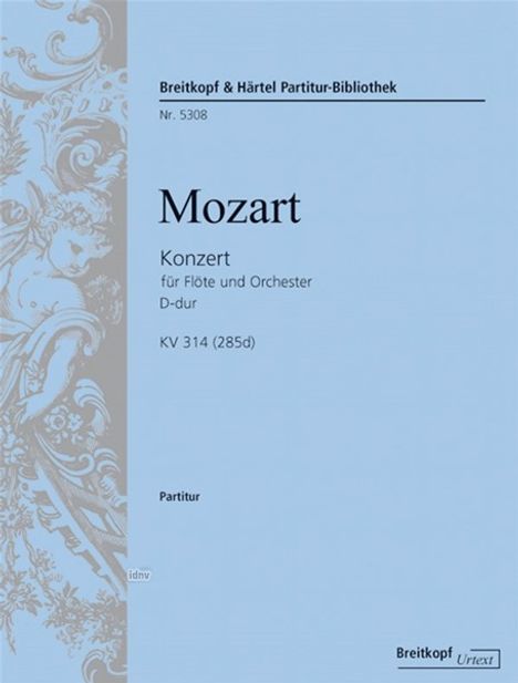 Wolfgang Amadeus Mozart: Konzert für Flöte und Orchester Nr. 2 D-Dur KV 314 (285d), Noten