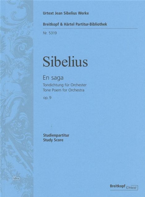 Jean Sibelius: Sibelius, Jean      :En Saga op /st /2fl,2ob,2, Noten