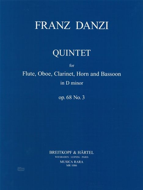 Franz Danzi: Quintett in d op. 68 Nr. 3, Noten