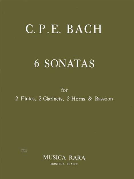 Carl Philipp Emanuel Bach: Sechs Sonaten, Noten