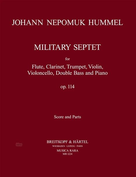 Johann Nepomuk Hummel: Septett op. 114 ('Militär'), Noten