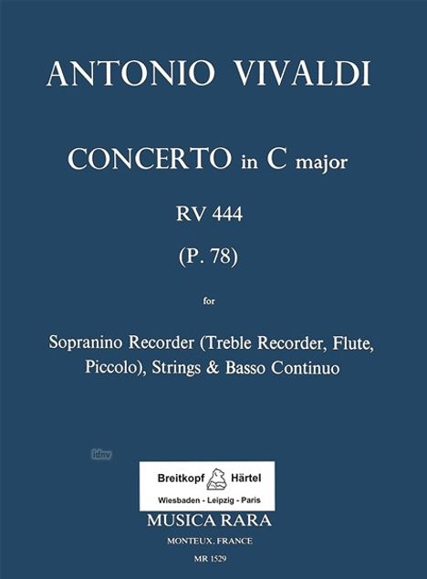 Antonio Vivaldi: Konzert in C RV 444, Noten