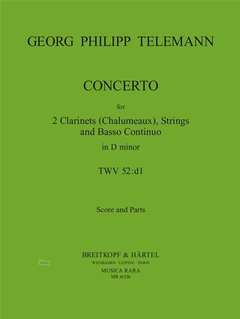 Georg Philipp Telemann: Concerto in d TWV 52:d1, Noten