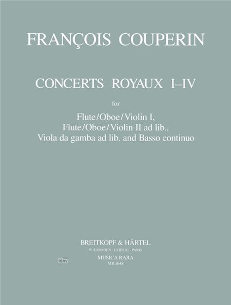 Francois Couperin: Concerts Royaux I-IV, Noten