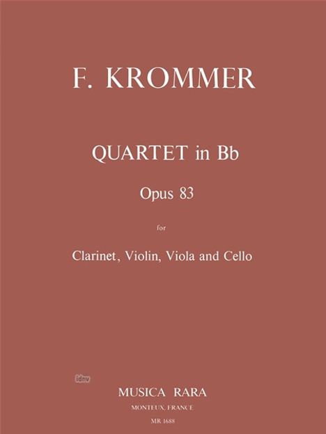 Franz Krommer: Quartett in B op. 83, Noten