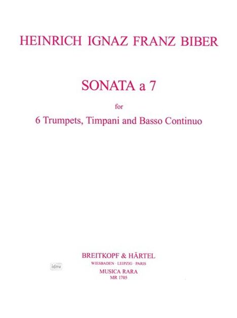 Sonata a 7 in C, Noten