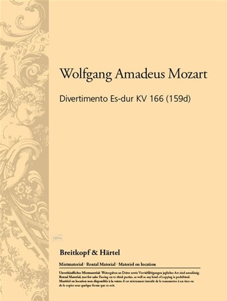 Wolfgang Amadeus Mozart: Divertimento in Es KV 166, Noten
