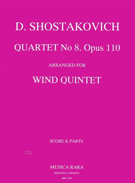Dmitri Schostakowitsch: Streich-Quartett Nr. 8 op. 110, Noten