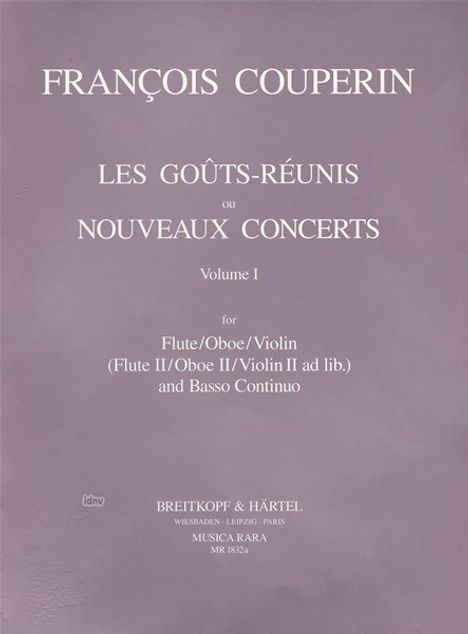 Francois Couperin: Les Gouts Reunis Band I, Noten