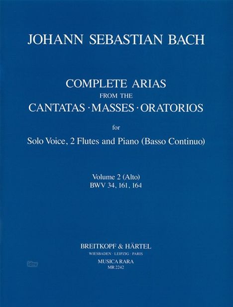 Johann Sebastian Bach: Sämtliche Arien aus den Kantat, Noten