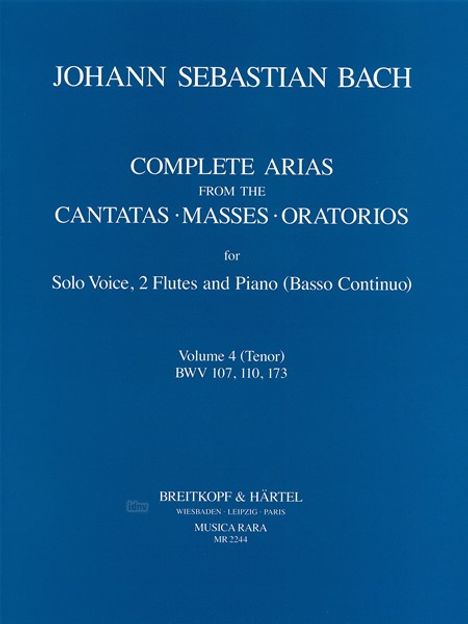 Johann Sebastian Bach: Sämtliche Arien aus den Kantat, Noten