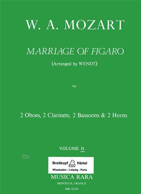 Wolfgang Amadeus Mozart: Le nozze di Figaro - Hochzeit, Noten