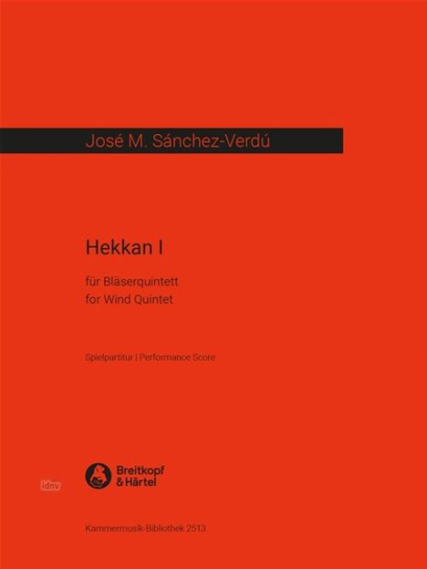 Jose Maria Sanchez-Verdu: Hekkan I für Bläserquintett (2008), Noten
