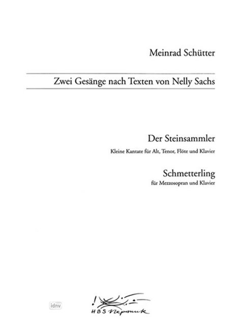 Zwei Gesänge nach Nelly Sachs, Noten