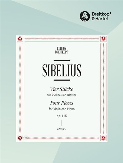 Sibel.,J.           :Vier Stück...115 /Vl,Klav /BR, Noten