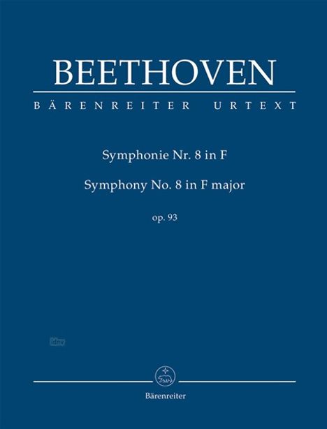 Ludwig van Beethoven: Sinfonie Nr.8 F-Dur op.93, Studienpartitur, Noten