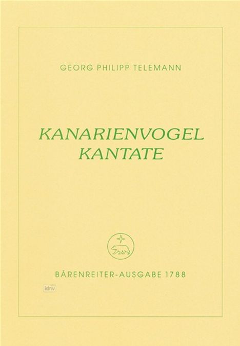 Georg Philipp Telemann: Telemann, Georg Phil:Kan.-Kant. /P /miSti/2 V/, Noten