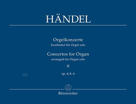 Georg Friedrich Händel: Orgelkonzerte, Heft 2 op. 4/4-, Noten