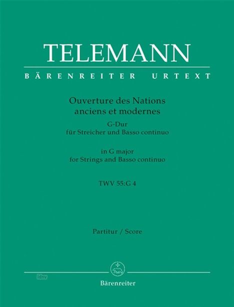 Georg Philipp Telemann: Ouverture des Nations anciens, Noten