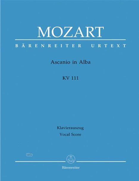 Ascanio in Alba KV 111, Noten