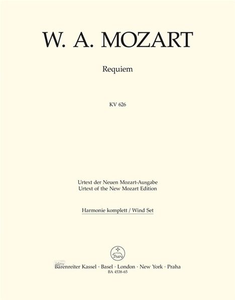 Wolfgang Amadeus Mozart: Requiem KV 626, Noten