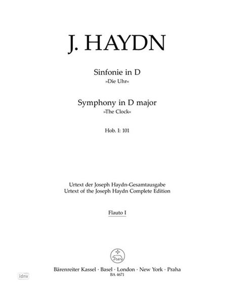 Joseph Haydn: Londoner Sinfonie Nr. 8 D-Dur, Noten