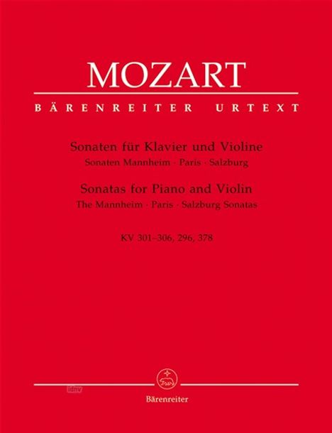 Wolfgang Amadeus Mozart: Mozart,W.A.         :Sonaten ... /SP/E /V/Klav /KT, Noten