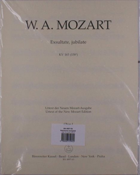 Wolfgang Amadeus Mozart: Exsultate, jubilate KV 165 (15, Noten