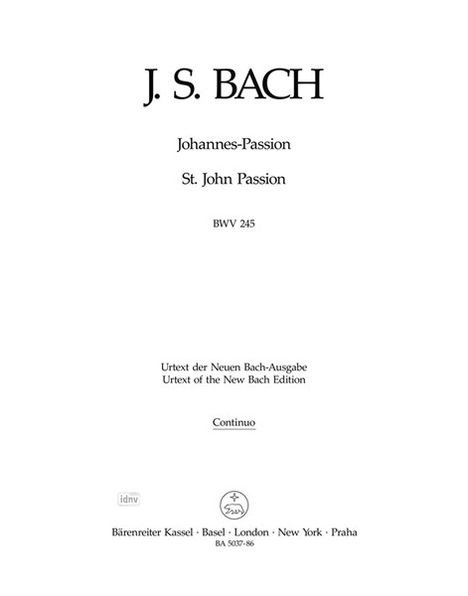 Johann Sebastian Bach: Bach,J.S.           :Johann...245 /E /Bc/Vc/KB /GH, Noten