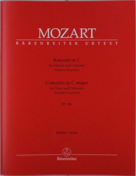 Wolfgang Amadeus Mozart: Konzert für Klavier und Orchester Nr. 8 C-Dur KV 246 "Lützow-Konzert", Noten