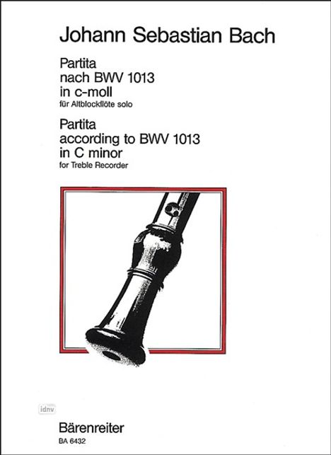 Johann Sebastian Bach: Bach,J.S.           :Partita...1013 /SP /Bfl-A /GH, Noten