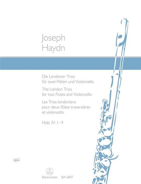 Die Londoner Trios für 2 Flöten und Violoncello Hob. IV/1-4, Noten