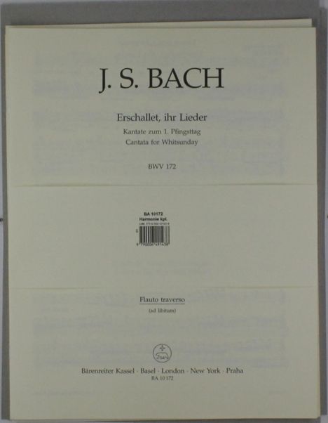 Johann Sebastian Bach: Erschallet, ihr Lieder BWV 172, Noten