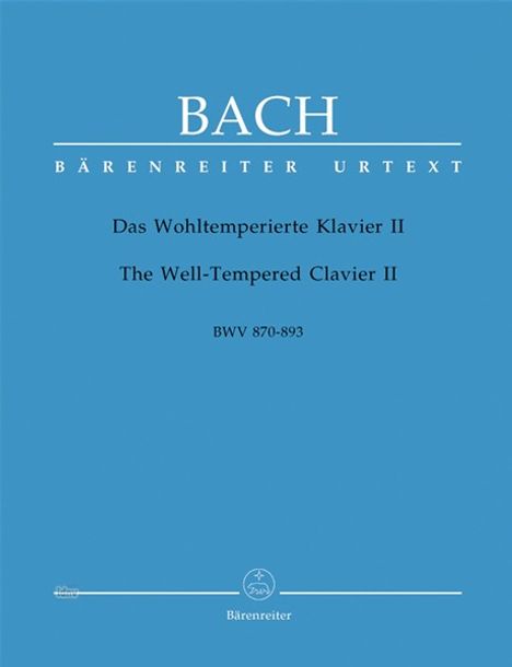 Das Wohltemperierte Klavier II, BWV 870-893, Noten