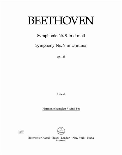 Symphonie Nr. 9 d-Moll op. 125, Noten