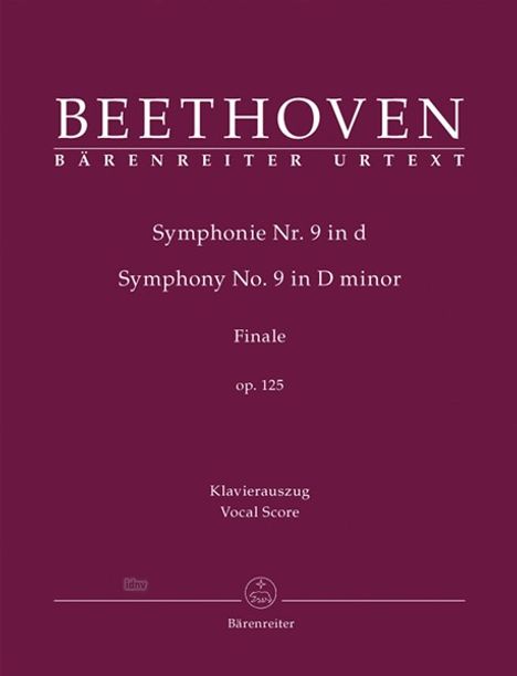 Ludwig van Beethoven (1770-1827): Symphonie Nr. 9 in d-Moll op. 125, Buch