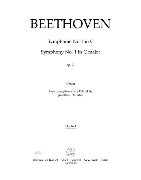 Ludwig van Beethoven: Symphonie Nr. 1 C-Dur op. 21, Noten