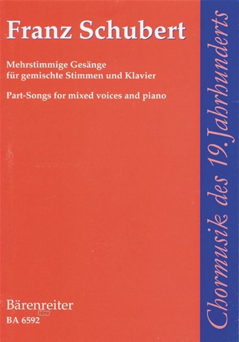 Franz Schubert: Mehrstimmige Gesänge für gemis, Noten
