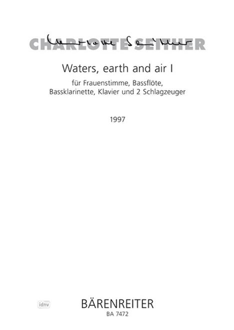 Charlotte Seither: Waters, earth and air I für Fr, Noten