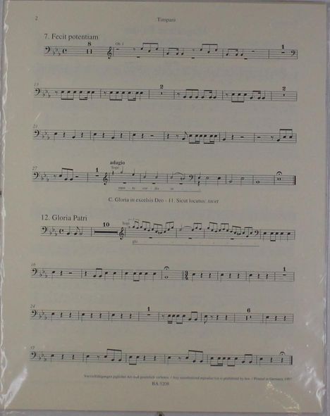 Johann Sebastian Bach: Magnificat Es-Dur BWV 243a, Noten