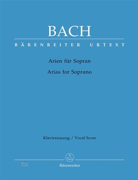 Johann Sebastian Bach: Bach,J.S. /Bea:Schel:Arien f. S... /KA /S/Klav /GH, Noten